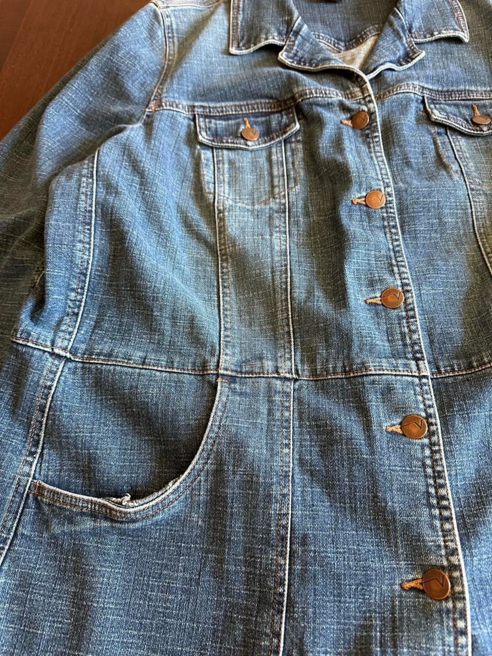 Vintage Venezia Denim Barn Chore Jacket Blue Women’s Size 22/24 2XL - Picture 3 of 6